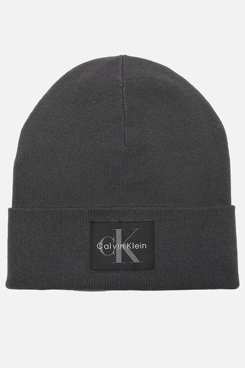 Monologo Patch Beanie - Gray Pinstripe