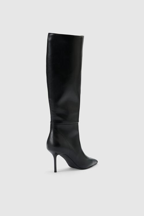 Nicolette high heeled pointy toe boot in black