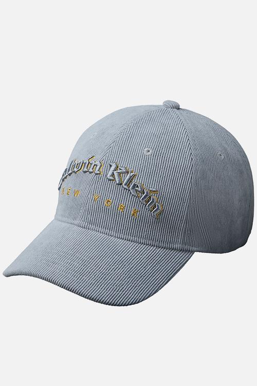 Corduroy Graphic Baseball Cap - Casual Blue