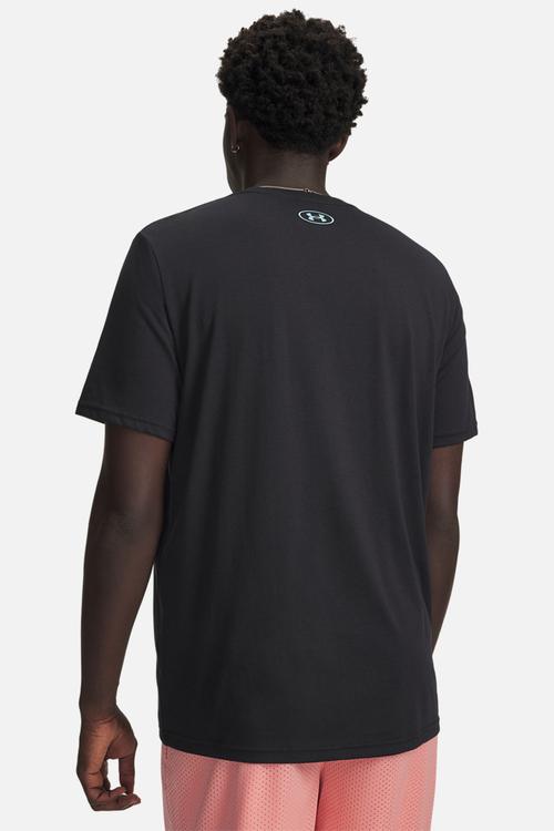 UA  LOGO COLLAGE SS Tee - Black /Posh Pink
