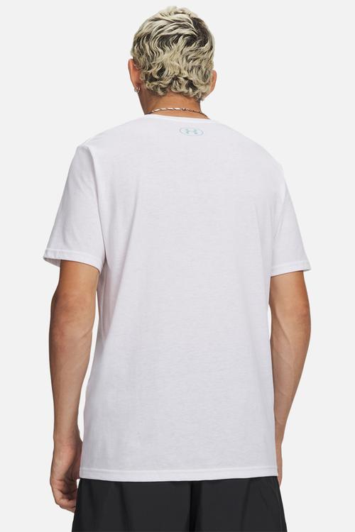 UA  LOGO COLLAGE Retro SS Tee - White/Posh Pink