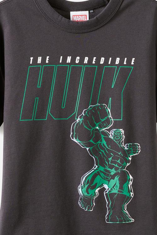 Licensed Drop Shoulder Short Sleeve Tee - Lcn Mar Phantom / Incredible Hulk