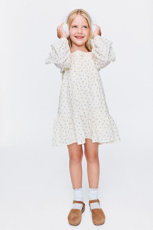 Billie Long Sleeve Dress - Dark Vanilla/Flower Meadow Ditsy