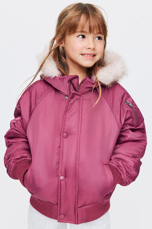 Hooded Parka Jacket - Berry Jam 
