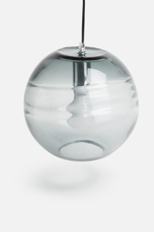 Smoke globe pendant lamp