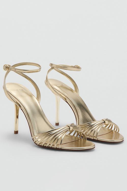 Serena ankle strap heel - gold
