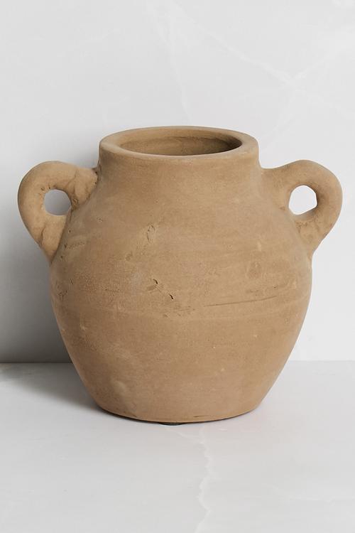 Terracotta Double Handle Vase - Terracotta