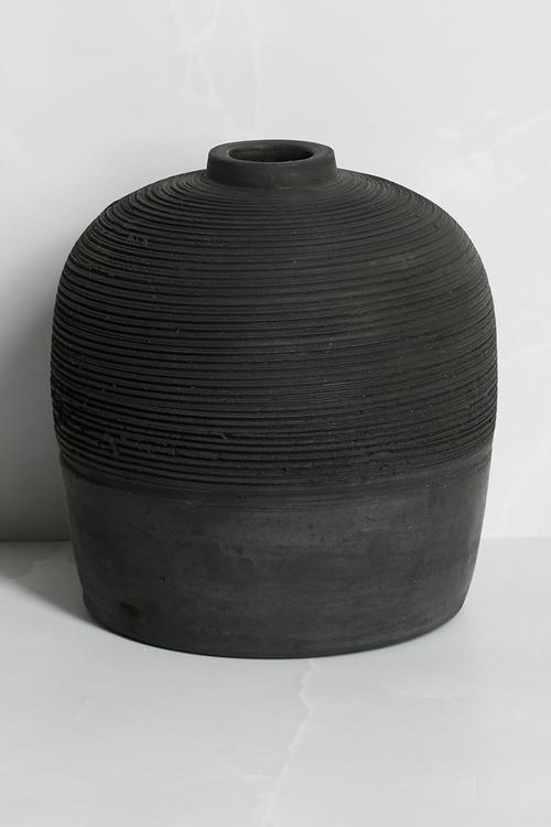 Jema Terracotta Vase -  Black