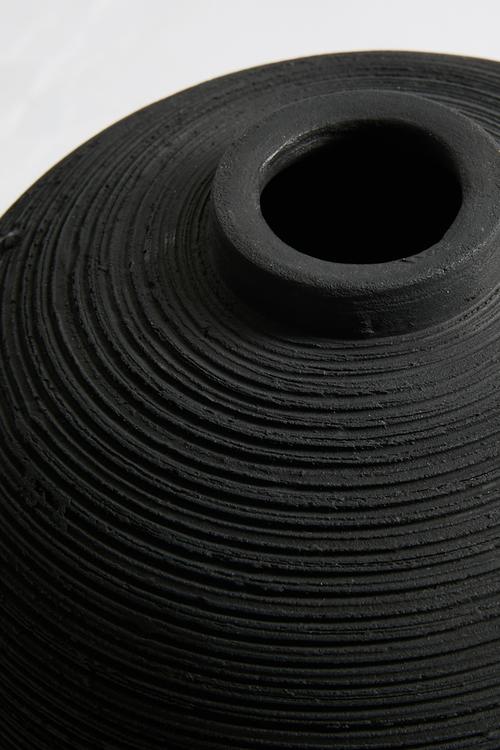 Jema Terracotta Vase -  Black