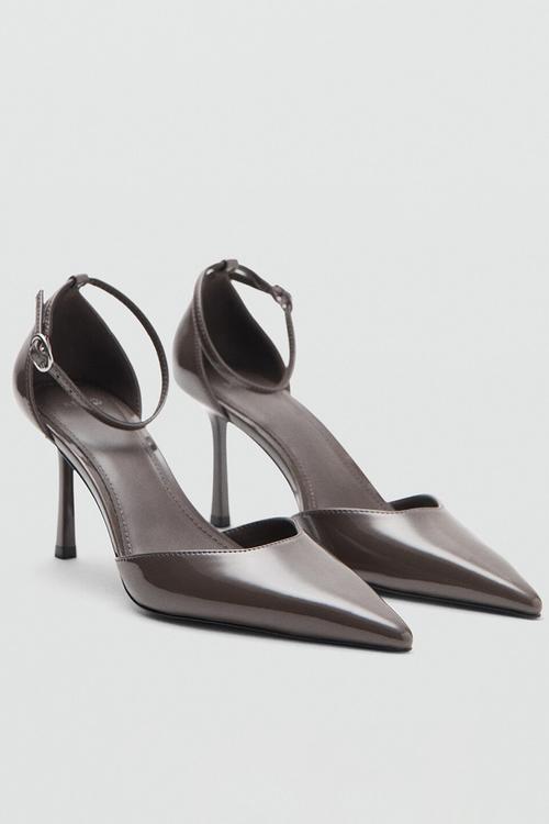 Beli stiletto ankle strap heel - dark grey