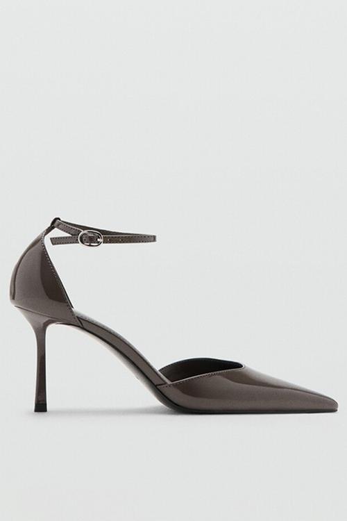 Beli stiletto ankle strap heel - dark grey