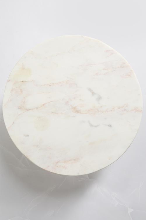 Marble & Wood Cake Stand - White
