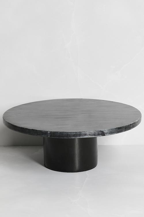 Marble & Wood Cake Stand - Black