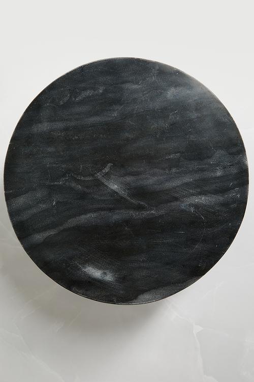 Marble & Wood Cake Stand - Black