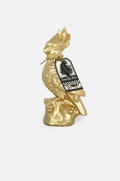 Metallic parrot candle