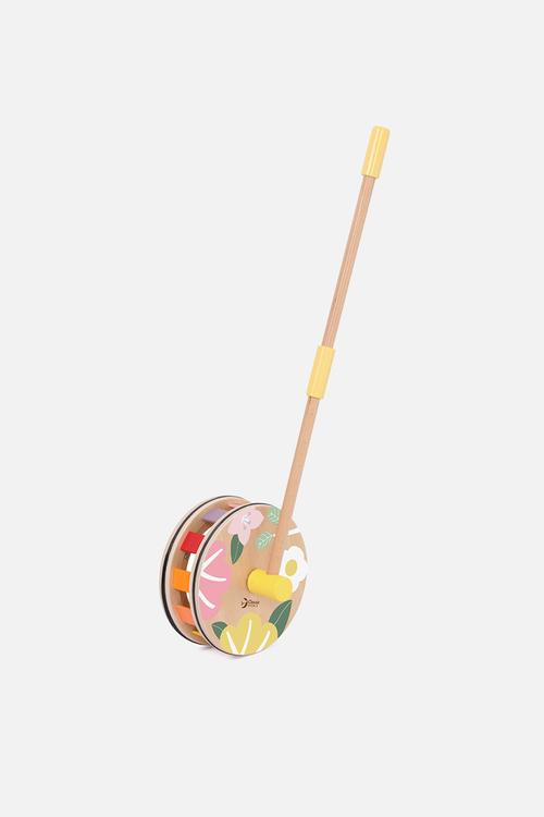 Classic World - Pull & Push Toy - Wooden Rainbow Roll