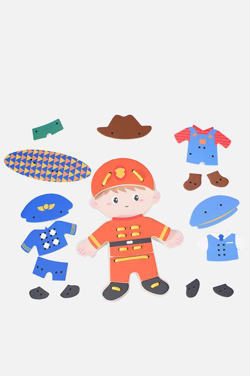Classic World - 'My Job' Lacing Activity Set: Boy