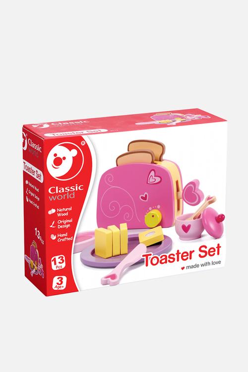 Classic World - Pretend & Play - Toaster Toy Set - 13pcs