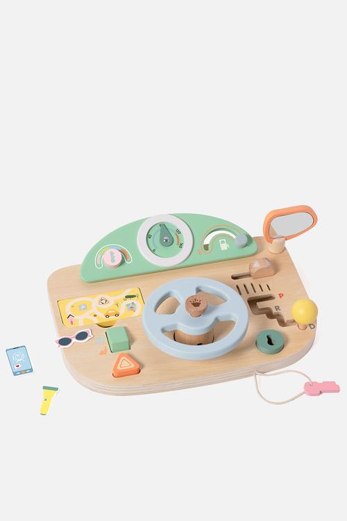 Classic World - Steering Wheel Wooden Busy Board - 5pcs