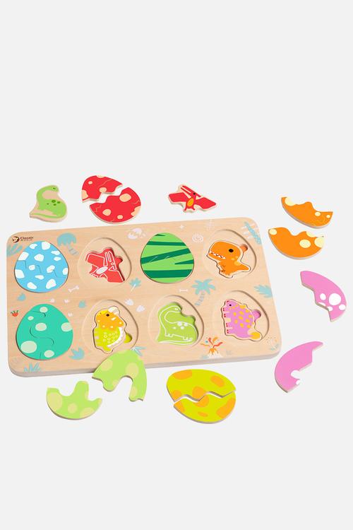 Classic World - Multi-Layered Wooden Puzzle - Dinosaur - 25pcs