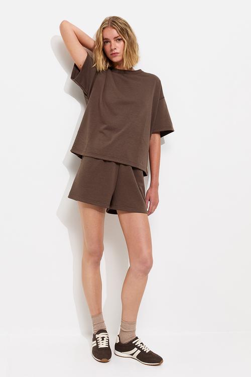Vde jogger short - dark brown