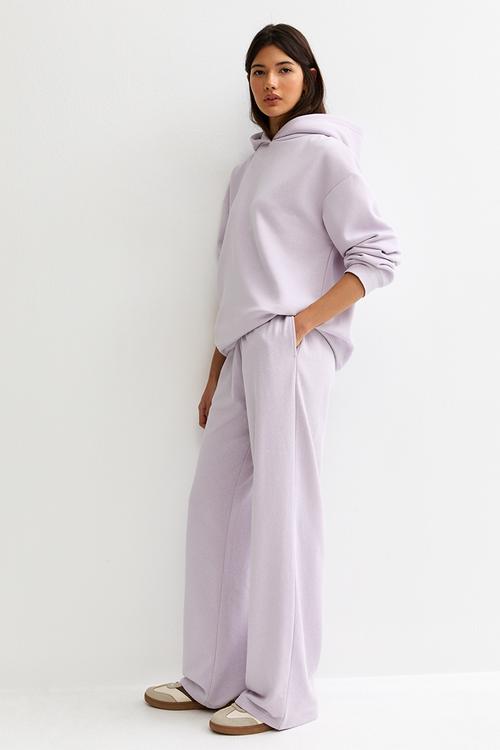 vde wide leg jogger - lilac