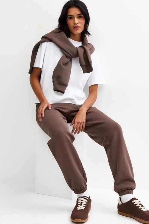 Vde cuffed jogger - dark brown