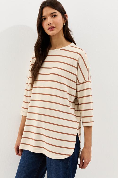 Cs vde bella stripe knit top - cream