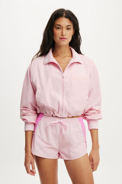 Woven Dolphin Hem Micro Short - Cherry Dream/Sea Pink