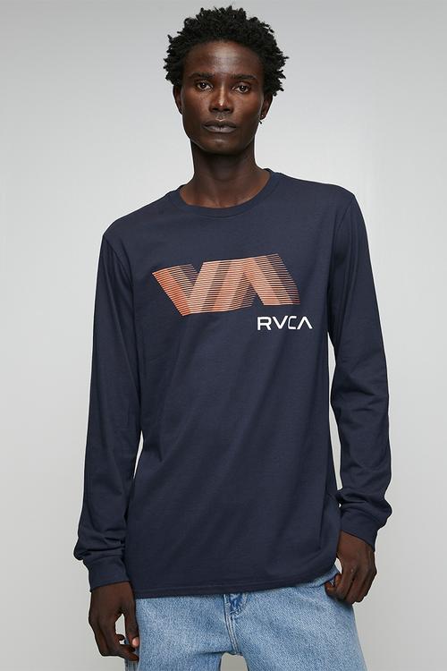 Va Blur Long sleeve Tee - Navy