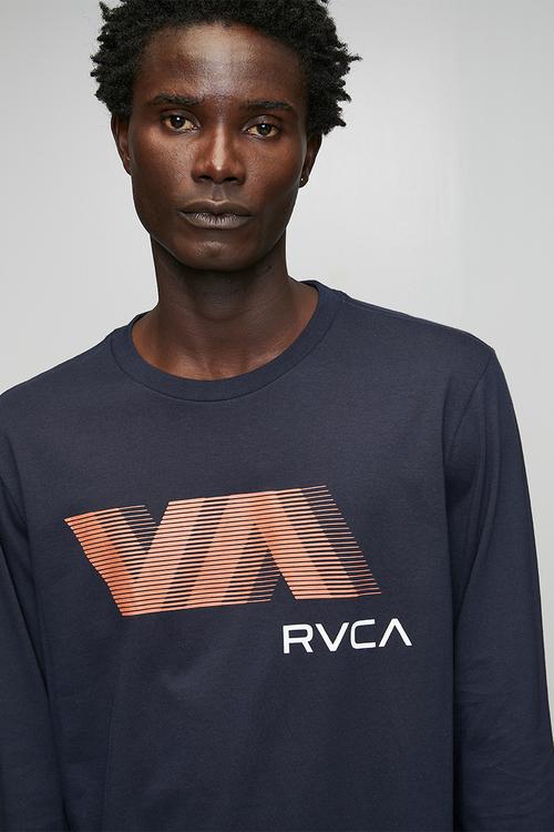Va Blur Long sleeve Tee - Navy