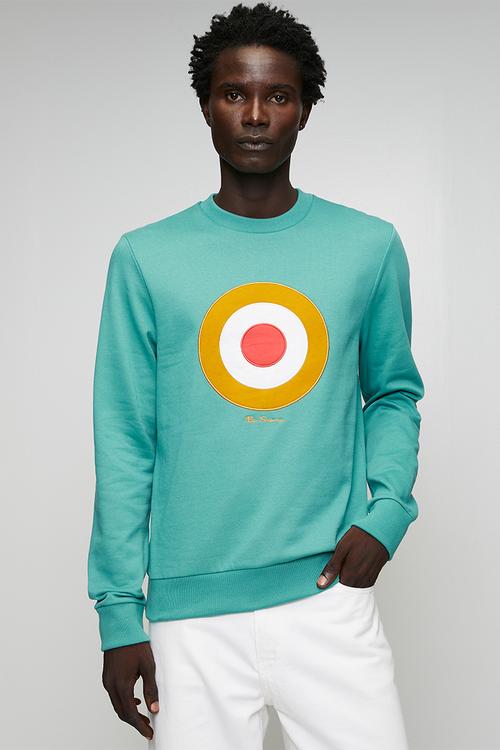 Target Crew Sweater - Aqua Teal