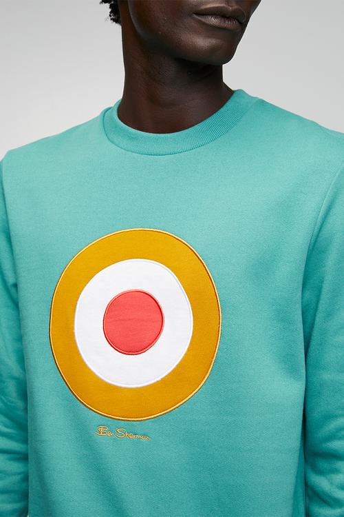 Target Crew Sweater - Aqua Teal