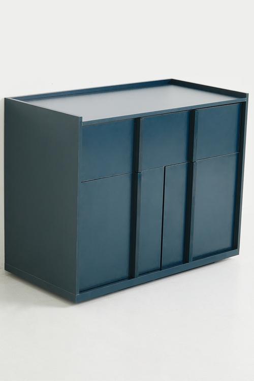 Mocha 3 Drawer - Petrol Blue