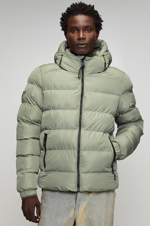 Pp Padded Hooded Jacket - Taupe