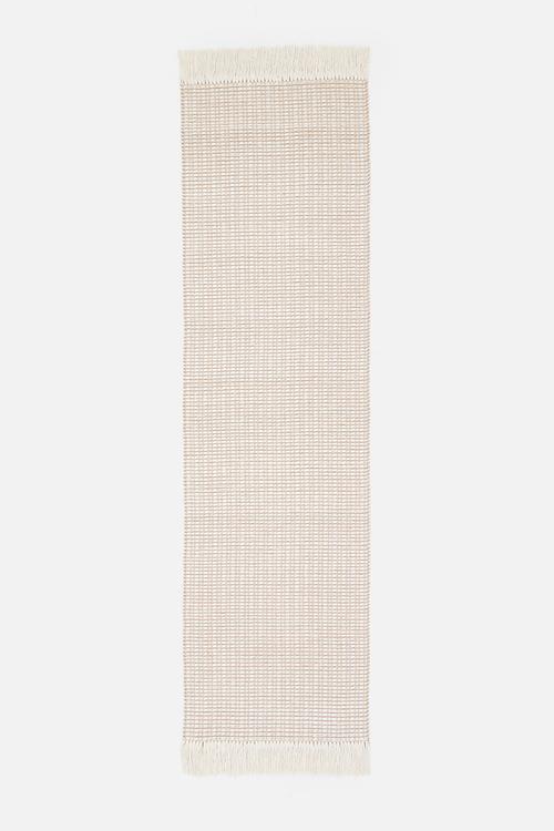 Fior Woll & Cotton Blend Runner Natural