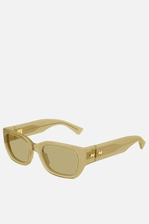 Intrecciato Rectangular Sunglasses - Yellow