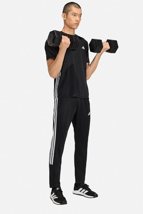 Workout Essentials All-Set 3-stripes Knit Pant- Black/white