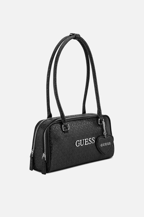 Carla Shoulder Satchel Bag - Black