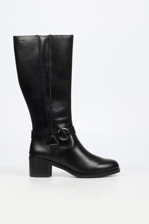 Bruna 1 leather knee length boot - black