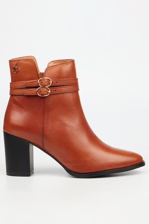 Gisele 1 leather ankle boot - tan