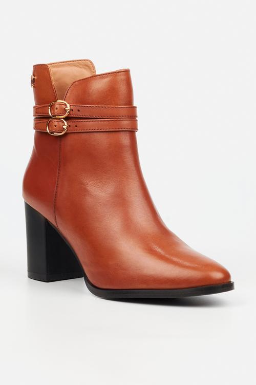 Gisele 1 leather ankle boot - tan