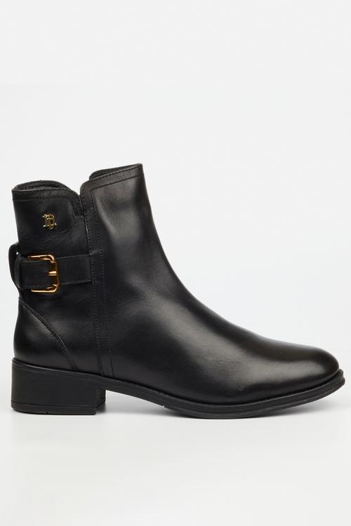 Pia 1 leather ankle boot - black