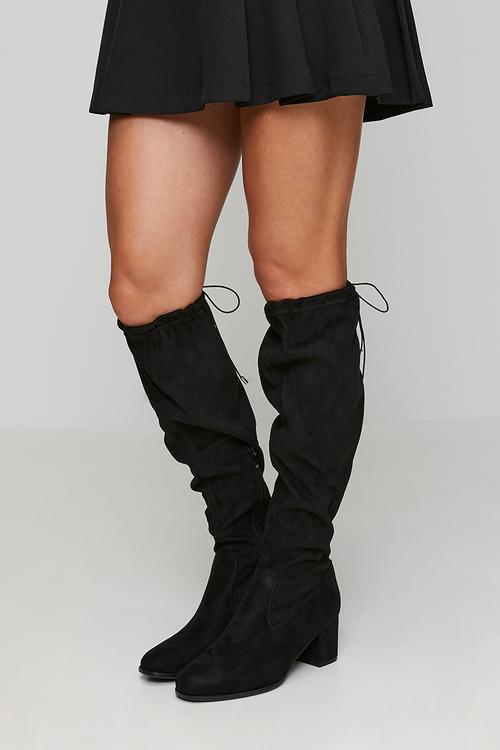 Orchard over the knee boot - black