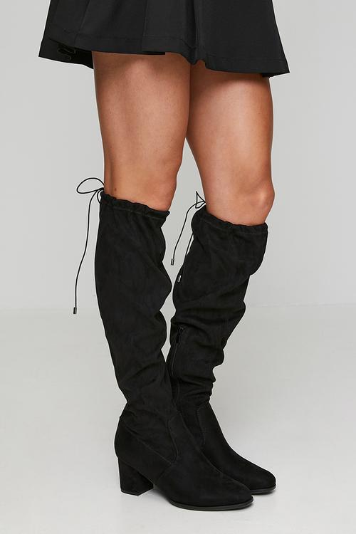 Orchard over the knee boot - black
