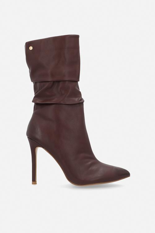 Boss 3 ruched heel ankle boot - wine