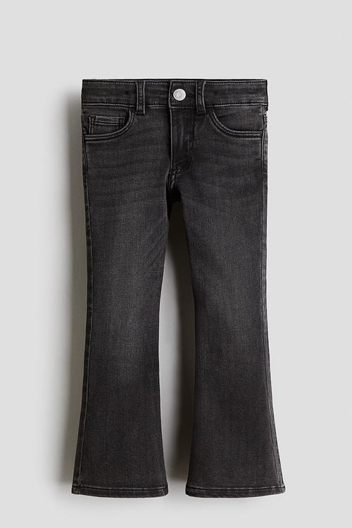 Super soft flared leg jeans - black