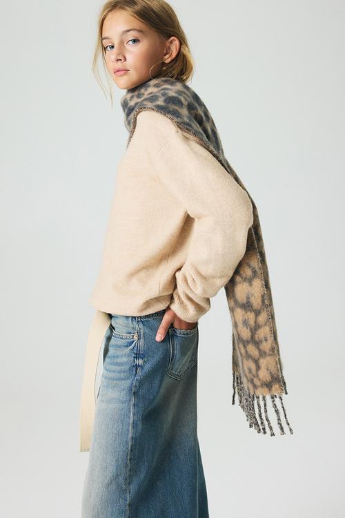 Loose-fit jumper - light beige