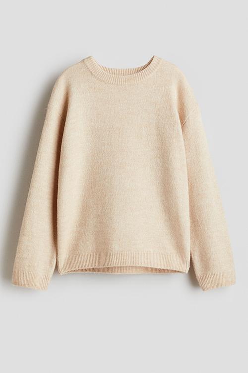 Loose-fit jumper - light beige