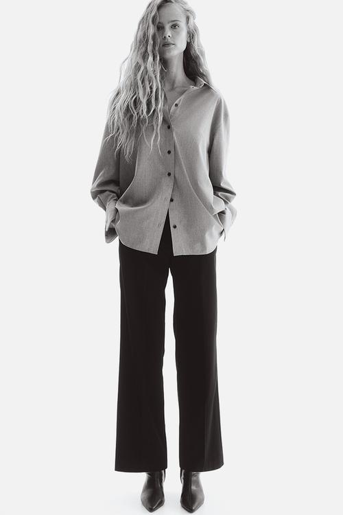 Straight trousers - black
